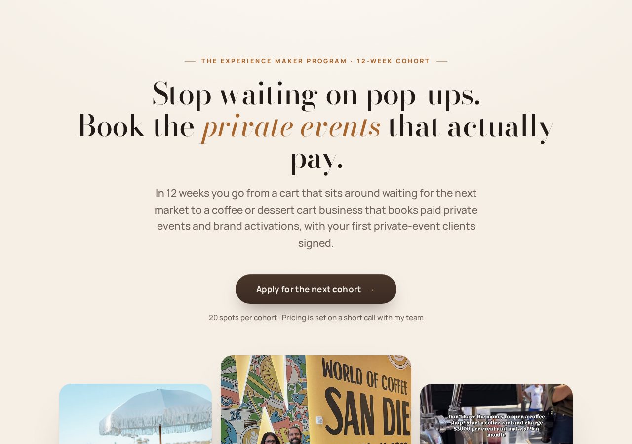 The Experience Maker Program preview