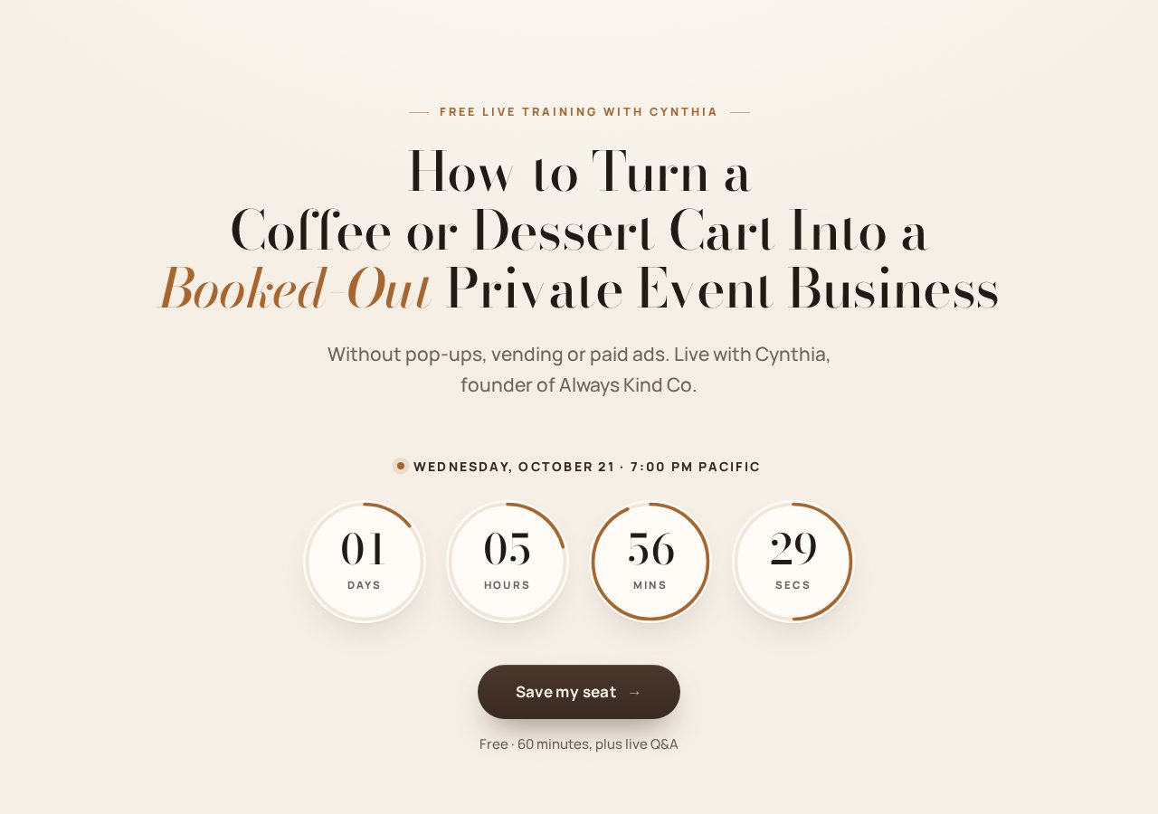Registration page preview