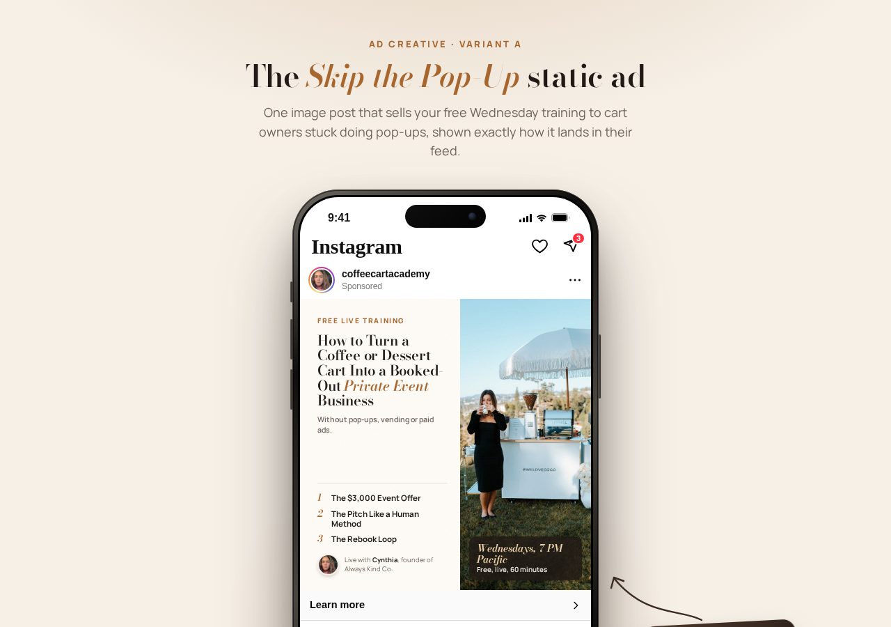 Static ad preview